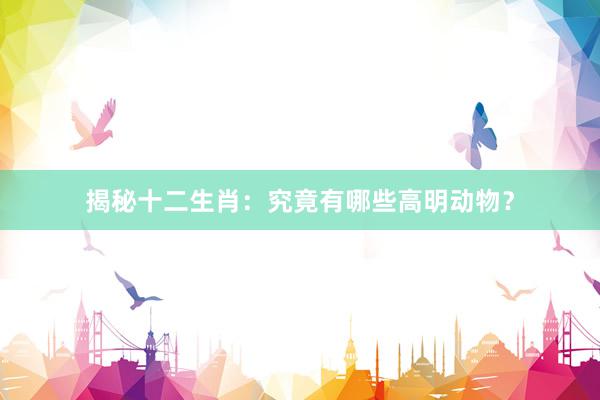 揭秘十二生肖：究竟有哪些高明动物？